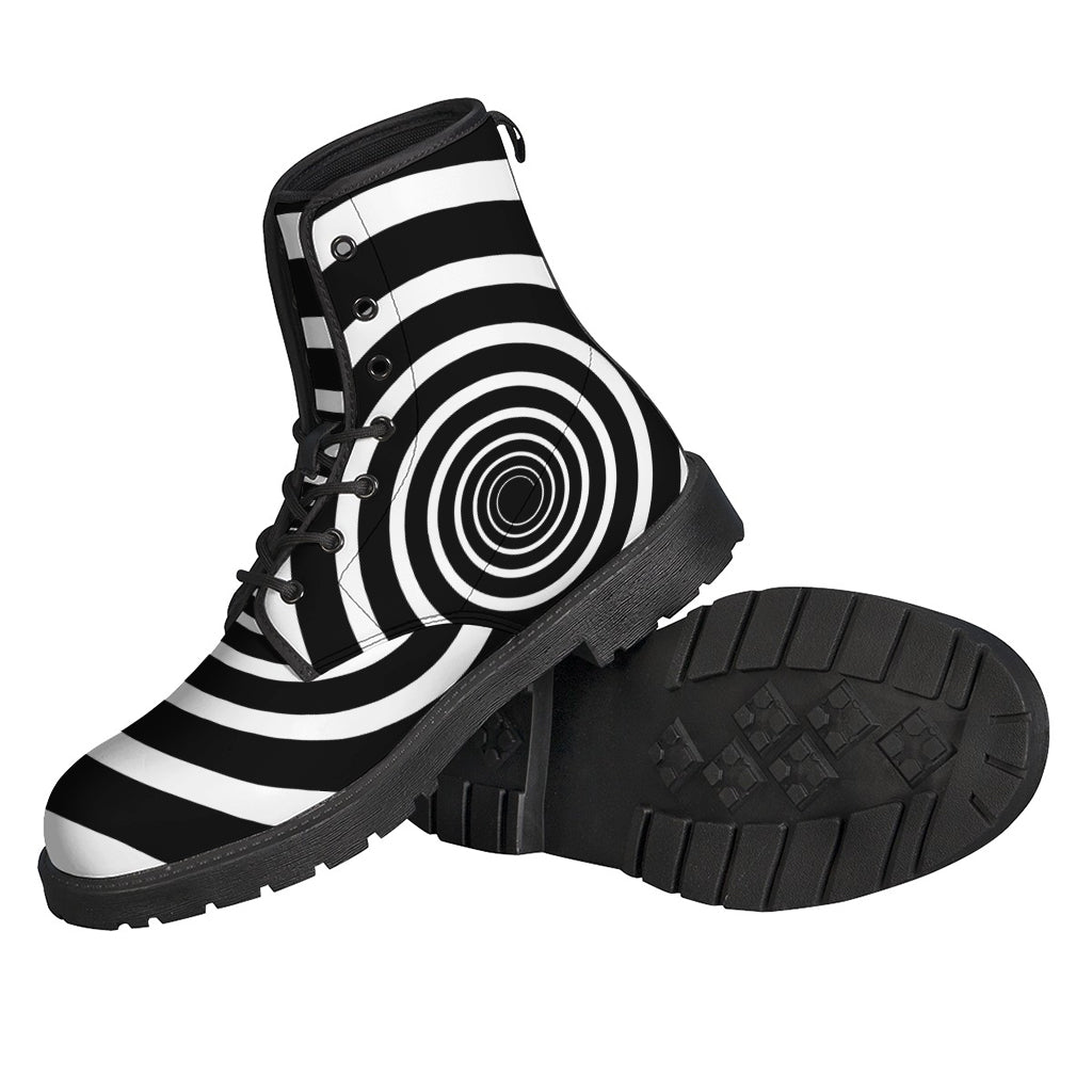 Black And White Circle Swirl Print Backpack