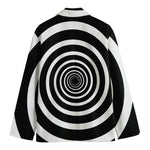 Black And White Circle Swirl Print Men's Blazer