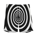 Black And White Circle Swirl Print Men's Athletic Shorts