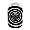 Black And White Circle Swirl Print Mesh Laundry Hamper