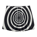 Black And White Circle Swirl Print Mesh Shorts