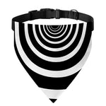Black And White Circle Swirl Print Over The Collar Dog Bandana