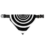 Black And White Circle Swirl Print Over The Collar Dog Bandana