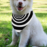 Black And White Circle Swirl Print Over The Collar Dog Bandana