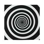 Black And White Circle Swirl Print Silk Bandana