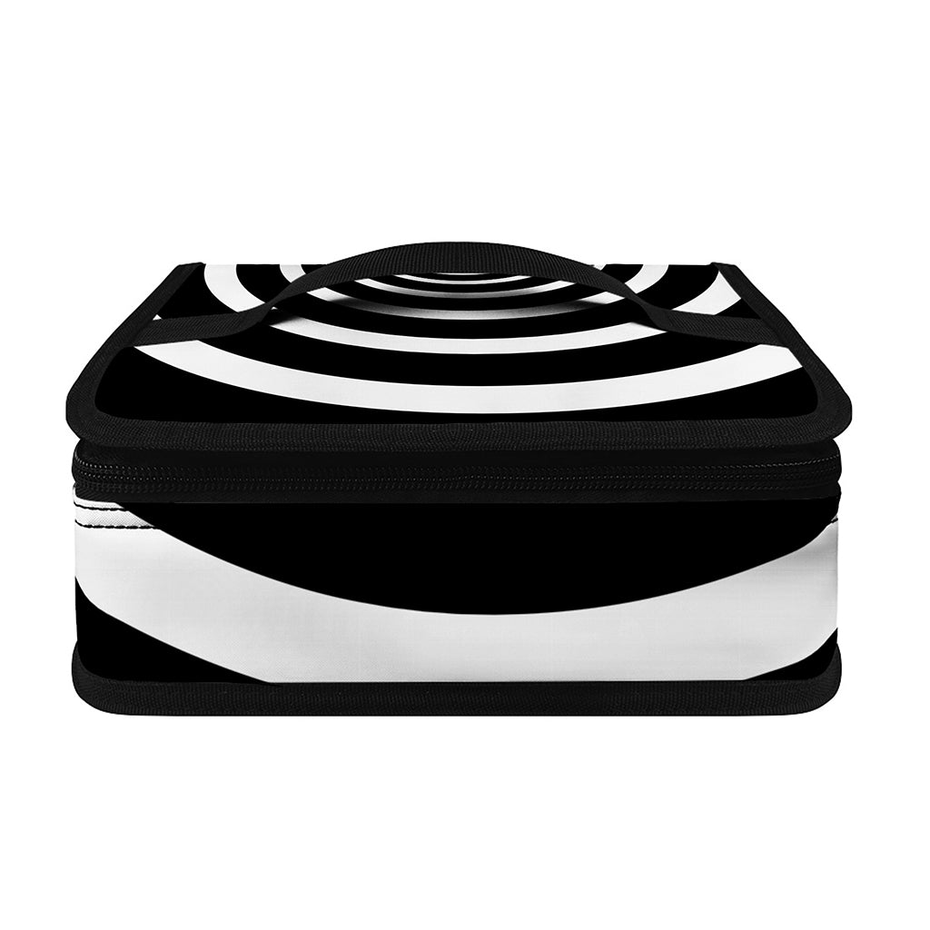 Black And White Circle Swirl Print Small Lunch Bag
