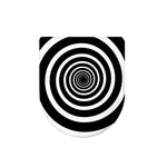 Black And White Circle Swirl Print Toilet Lid Cover