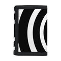Black And White Circle Swirl Print Trifold Wallet