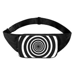 Black And White Circle Swirl Print Waist Bag