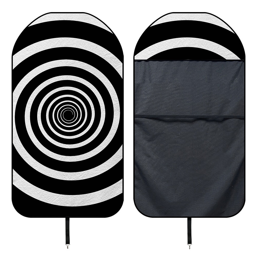 Black And White Circle Swirl Print Waterproof Car Seat Cover