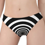 Black And White Circle Swirl Print Women's Panties