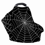 Black And White Cobweb Print Baby Seat Cover
