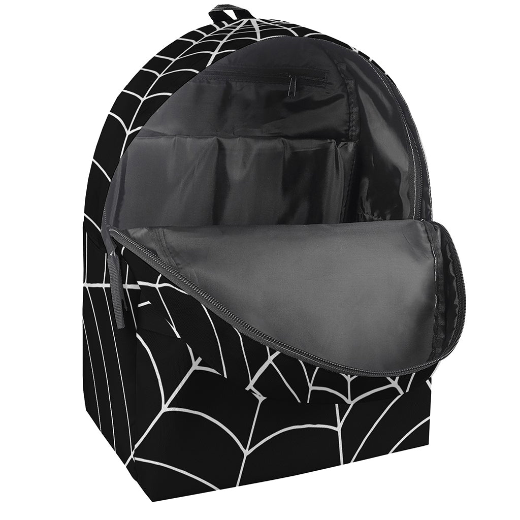 Black And White Cobweb Print Backpack