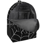 Black And White Cobweb Print Backpack