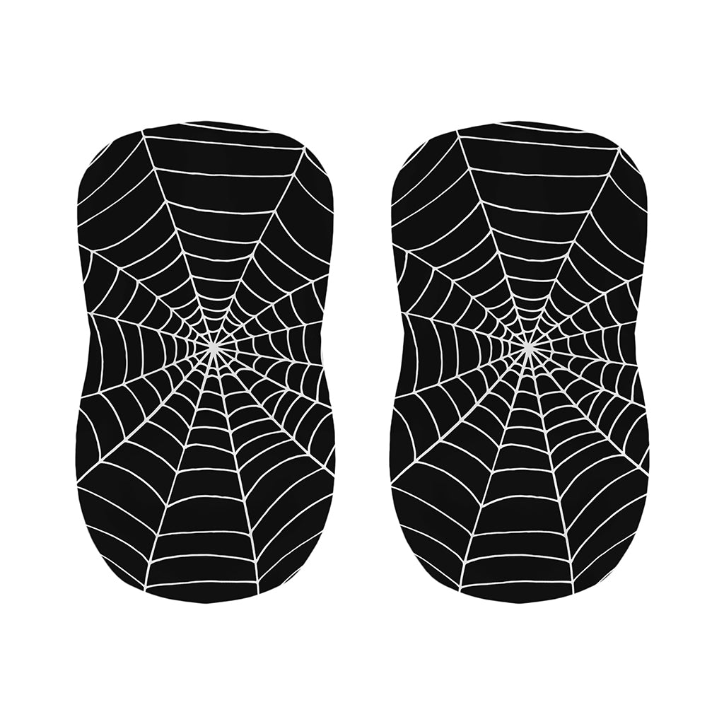 Black And White Cobweb Print Bar Stool Covers