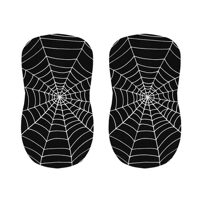 Black And White Cobweb Print Bar Stool Covers