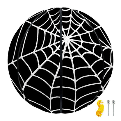 Black And White Cobweb Print Basketball