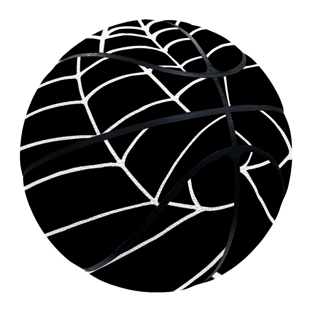 Black And White Cobweb Print Basketball