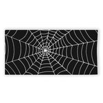 Black And White Cobweb Print Beach Towel