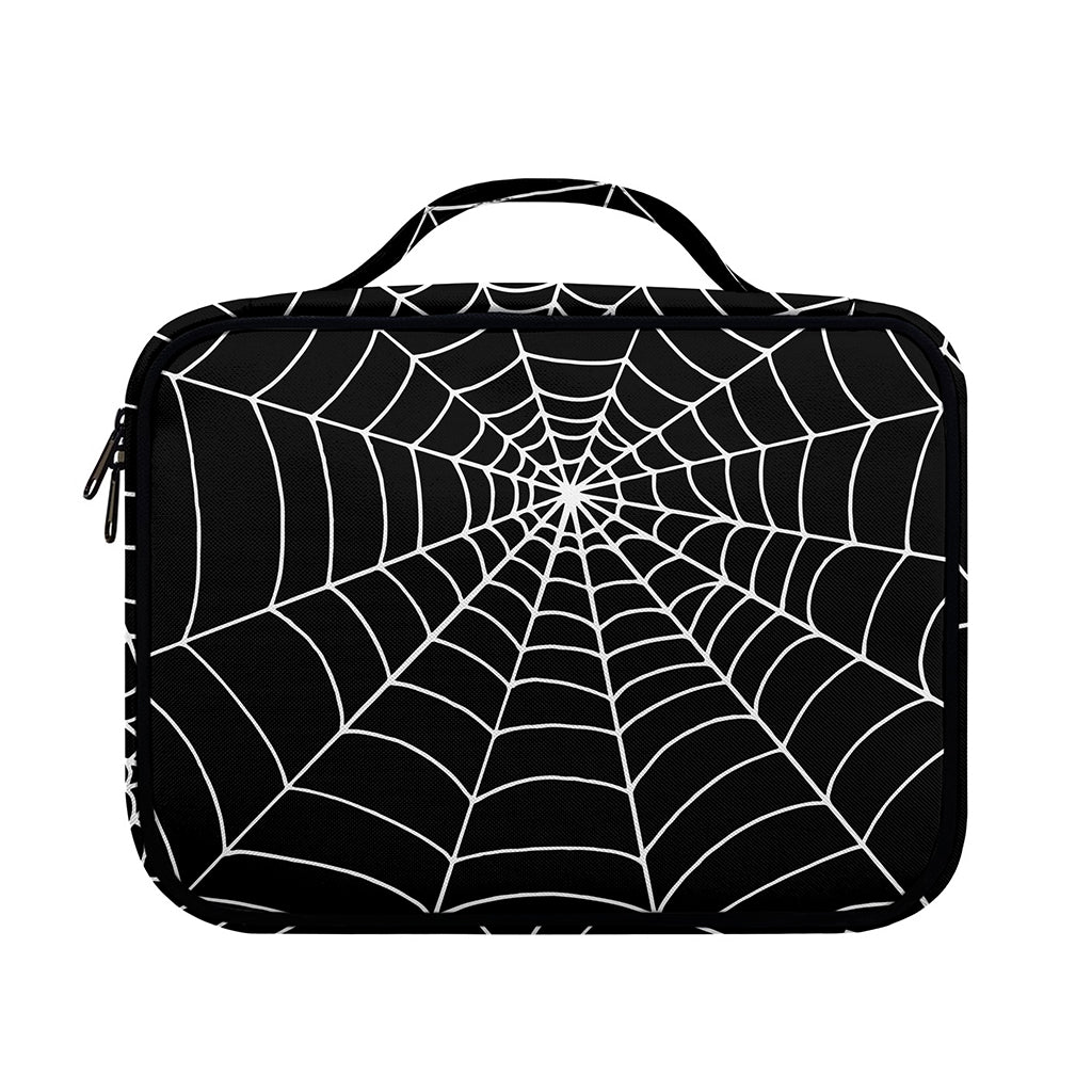 Black And White Cobweb Print Briefcase Bible Bag