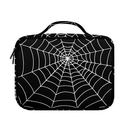 Black And White Cobweb Print Briefcase Bible Bag