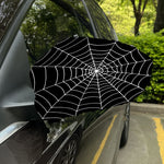 Black And White Cobweb Print Car Side Mirror Covers