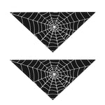 Black And White Cobweb Print Dog Bandana