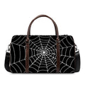 Black And White Cobweb Print Duffel Bag