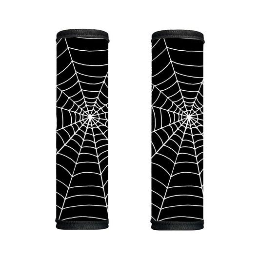 Black And White Cobweb Print Handle Covers