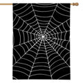 Black And White Cobweb Print House Flag
