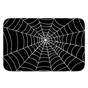 Black And White Cobweb Print Indoor Door Mat