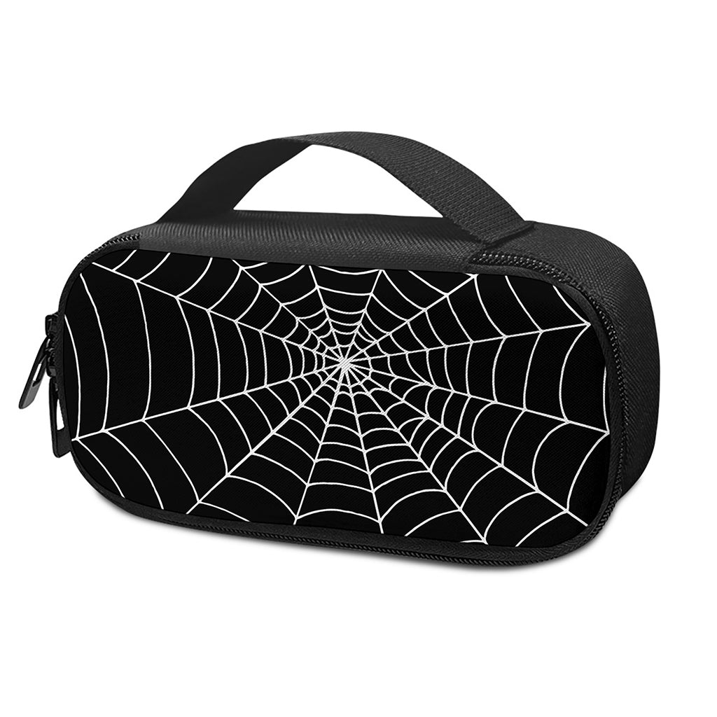 Black And White Cobweb Print Insulin Cooler Travel Case