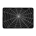 Black And White Cobweb Print Kitchen Mat