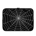 Black And White Cobweb Print Laptop Sleeve