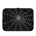 Black And White Cobweb Print Laptop Sleeve
