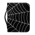 Black And White Cobweb Print Leather Bible Cover