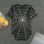 Black And White Cobweb Print Men's Bodysuit