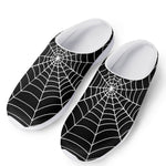 Black And White Cobweb Print Mesh Casual Shoes