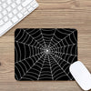 Black And White Cobweb Print Mouse Pad