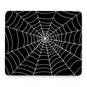 Black And White Cobweb Print Mouse Pad