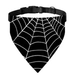 Black And White Cobweb Print Over The Collar Dog Bandana