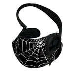 Black And White Cobweb Print Pet Sling Carrier