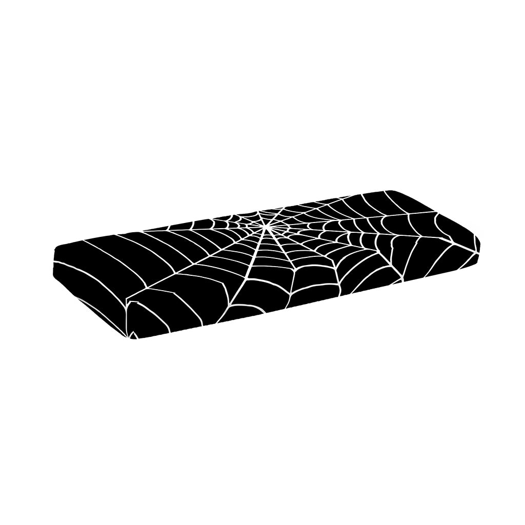 Black And White Cobweb Print Piano Keyboard Cover