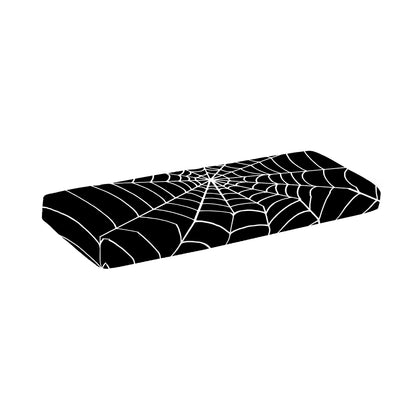 Black And White Cobweb Print Piano Keyboard Cover