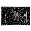 Black And White Cobweb Print Placemat