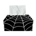 Black And White Cobweb Print Rectangle Tissue Box Cover
