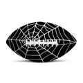 Black And White Cobweb Print Rugby Ball