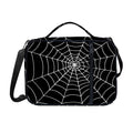 Black And White Cobweb Print Shoulder Strap Bible Bag