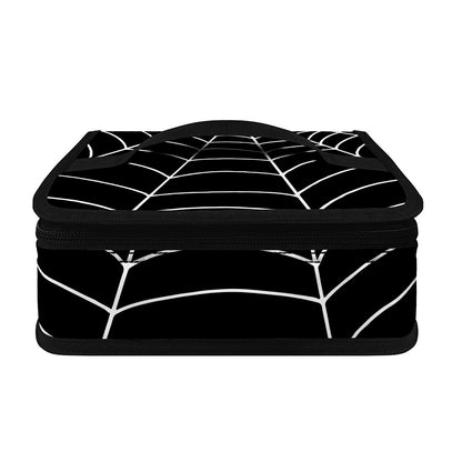 Black And White Cobweb Print Small Lunch Bag