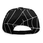 Black And White Cobweb Print Snapback Cap